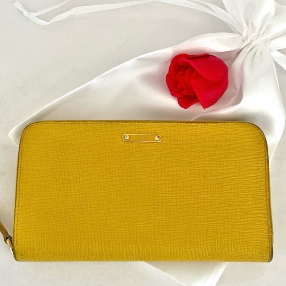 Fendi Mustard Yellow Zip Wallet - Picture 9 of 13